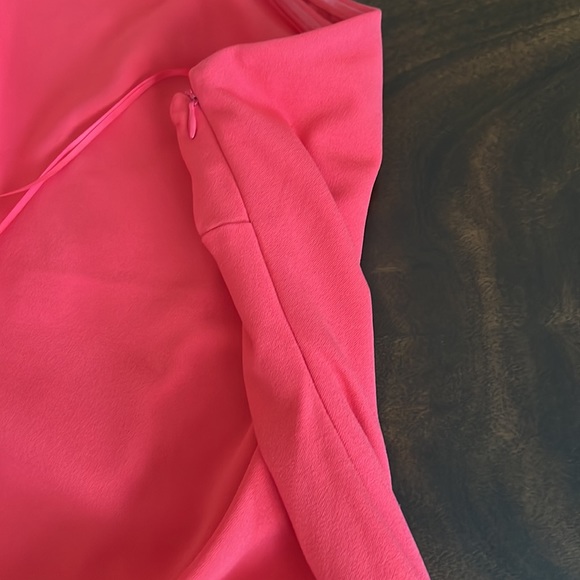 Belle Badgley Mischka Maya One Shoulder Drape Sleeve Dress - Picture 10 of 12